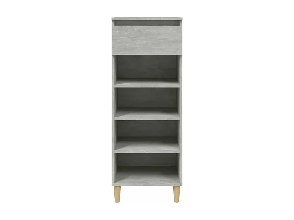 Armoire à chaussures Gris béton 40x36x105 Bois d'ingénierie