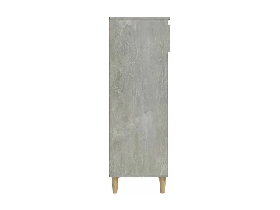 Armoire à chaussures Gris béton 40x36x105 Bois d'ingénierie