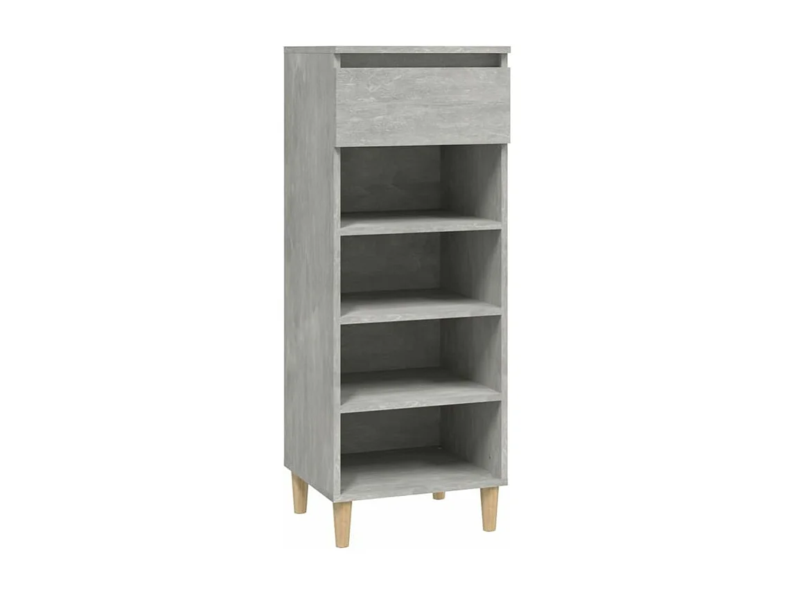 Armoire à chaussures Gris béton 40x36x105 Bois d'ingénierie