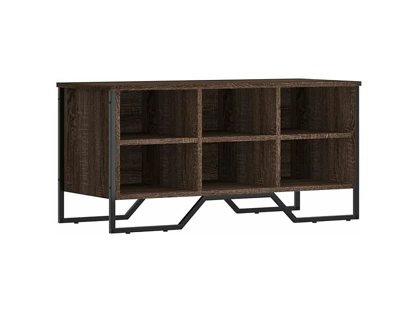 Armoire à chaussures chêne marron 90x38x45,5 bois ingénierie