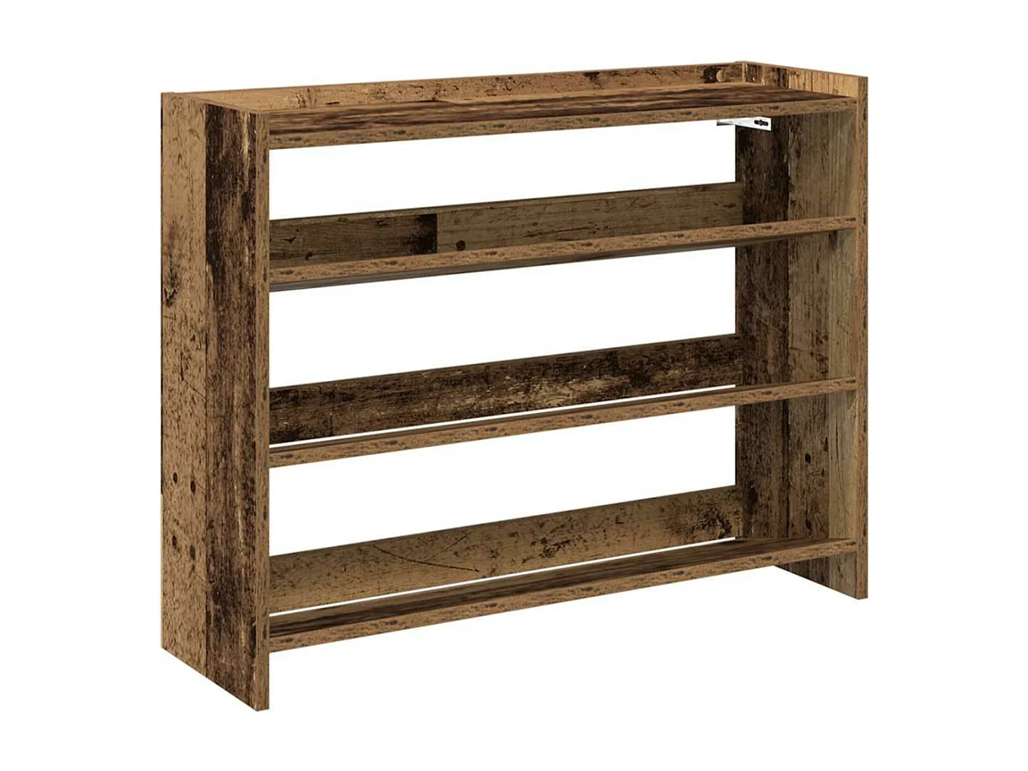 Étagère à chaussures en bois Manda L 60 x H 62cm - Rangement 3 niveaux-Couleur Blanc