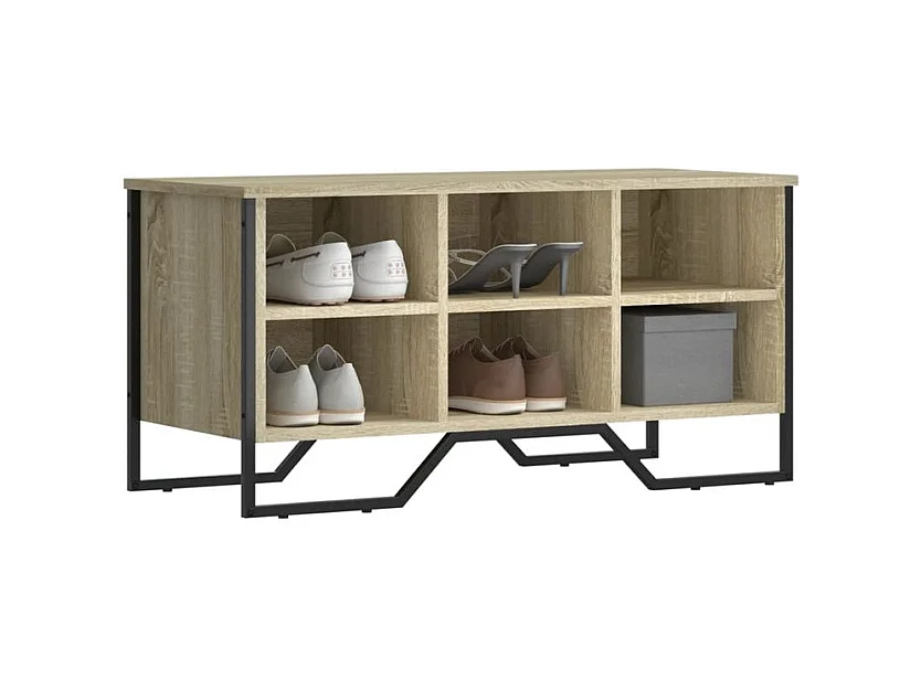 Armoire à chaussures chêne sonoma 90x38x45,5