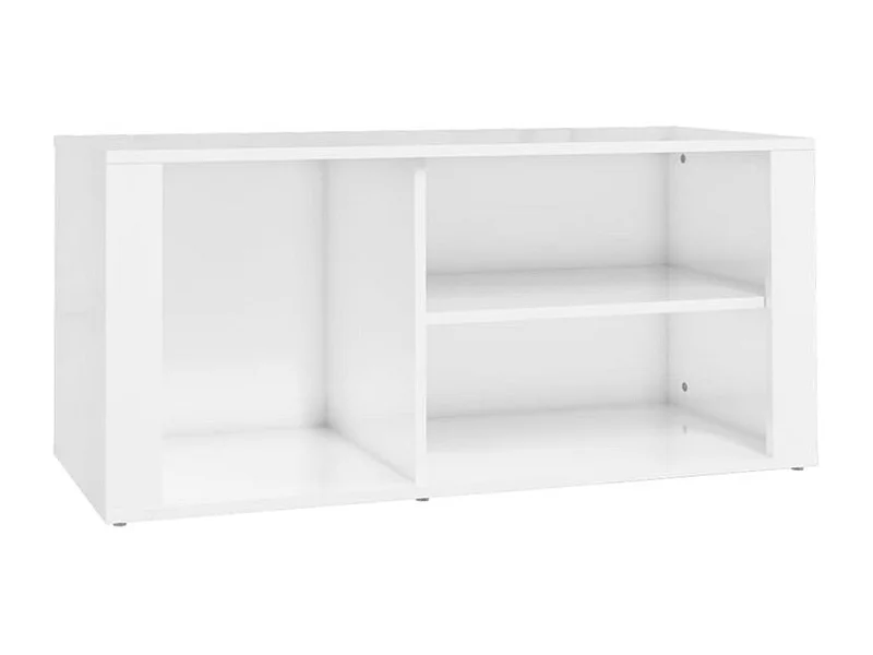Armoire à chaussure Blanc brillant 100x35x45 Bois ingénierie