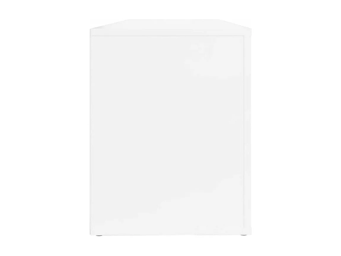 Armoire à chaussure Blanc brillant 100x35x45 Bois ingénierie