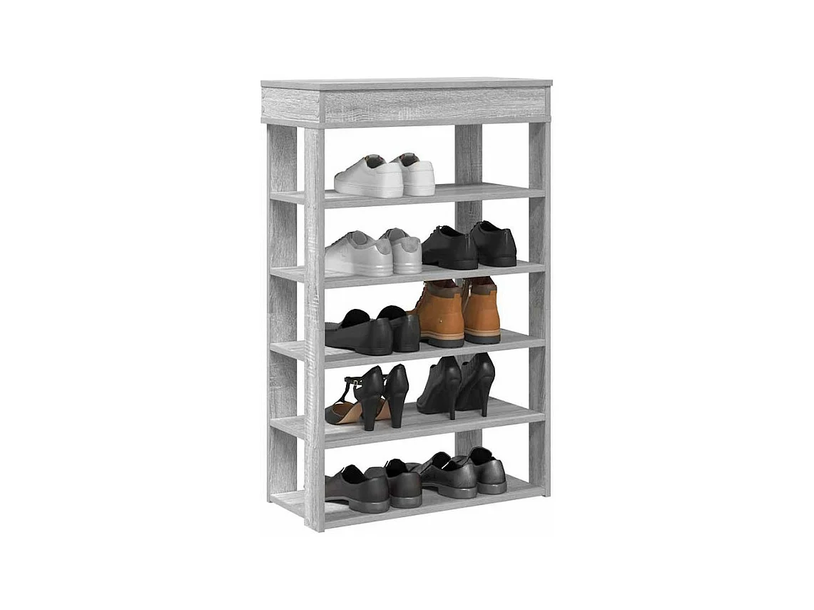 Étagère à chaussures sonoma gris 60x30x98 bois d'ingénierie