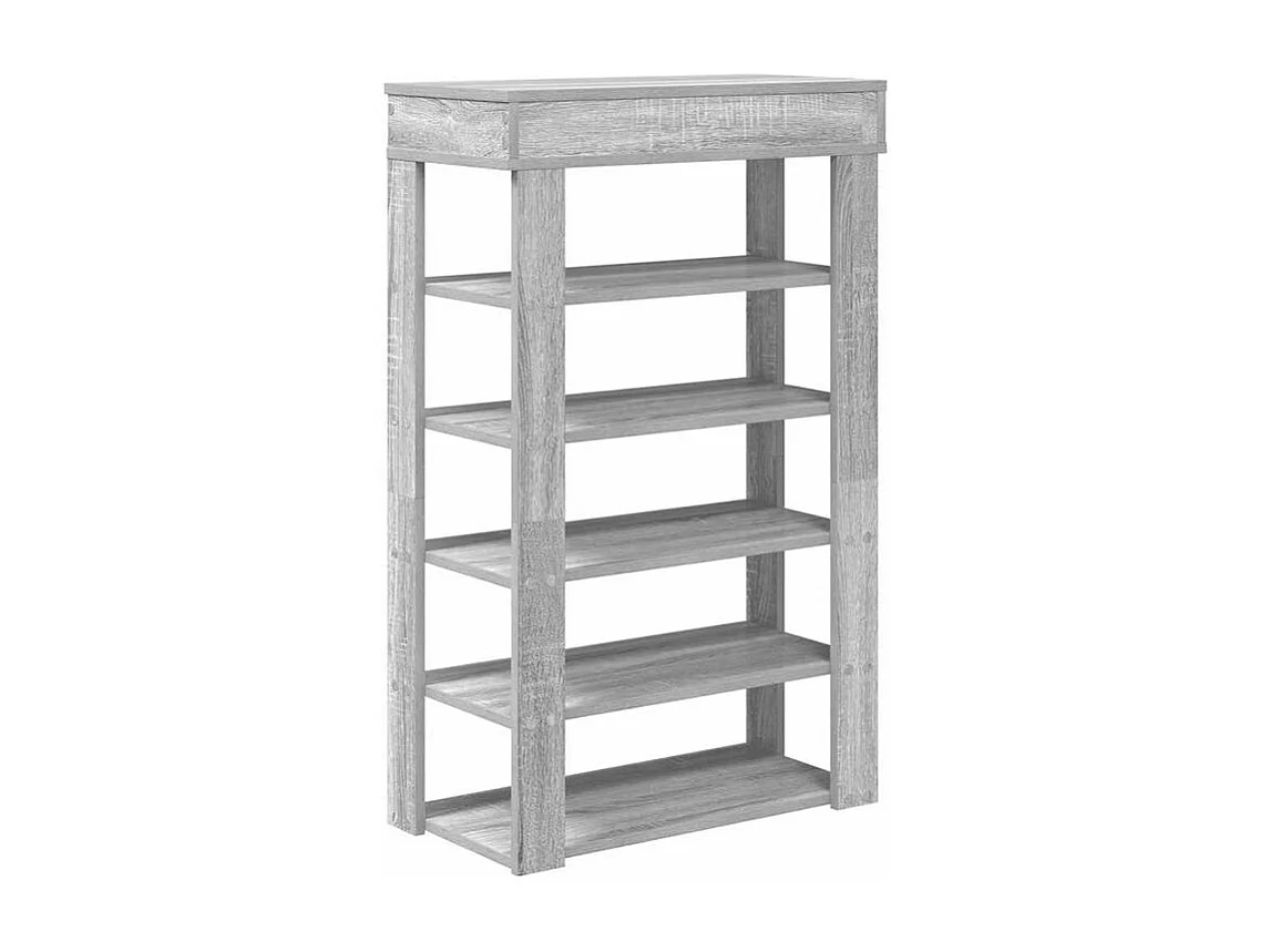Étagère à chaussures sonoma gris 60x30x98 bois d'ingénierie