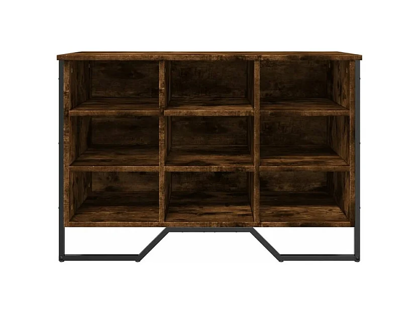 Armoire à chaussures chêne fumé 90x38x61,5 bois d'ingénierie