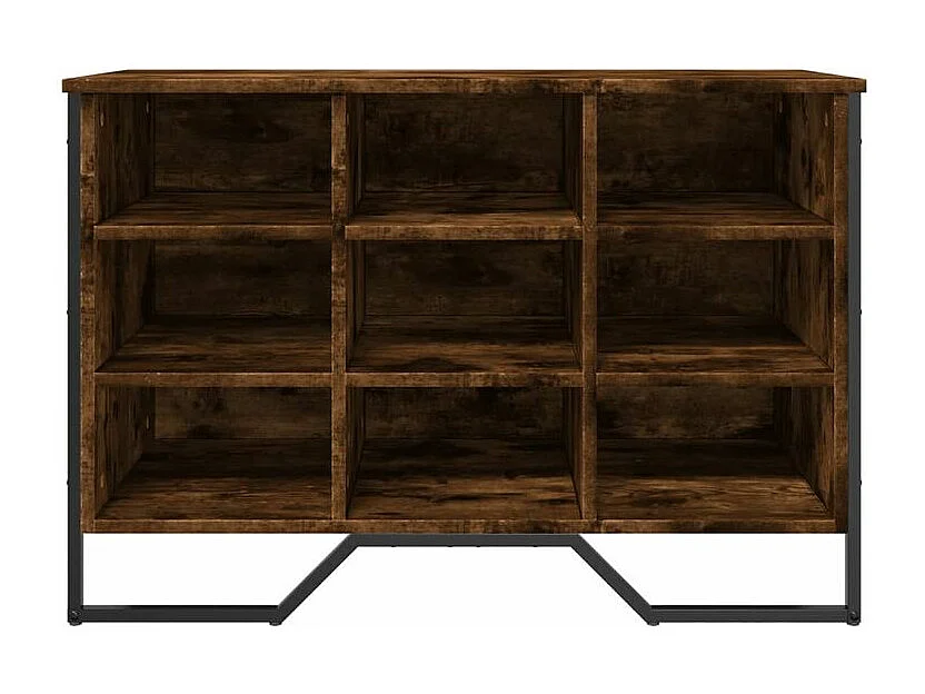 Armoire à chaussures chêne fumé 90x38x61,5 bois d'ingénierie