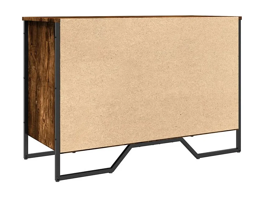 Armoire à chaussures chêne fumé 90x38x61,5 bois d'ingénierie