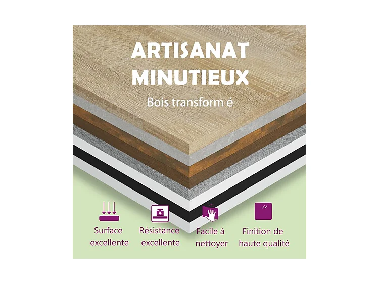 Meuble à chaussures Chêne fumé 60x35x92 Bois d'ingénierie