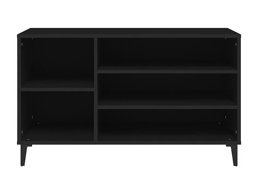 Meuble à chaussures Briko – Style et rangement optimal-Couleur Noir-Modèle de pieds Noir fin