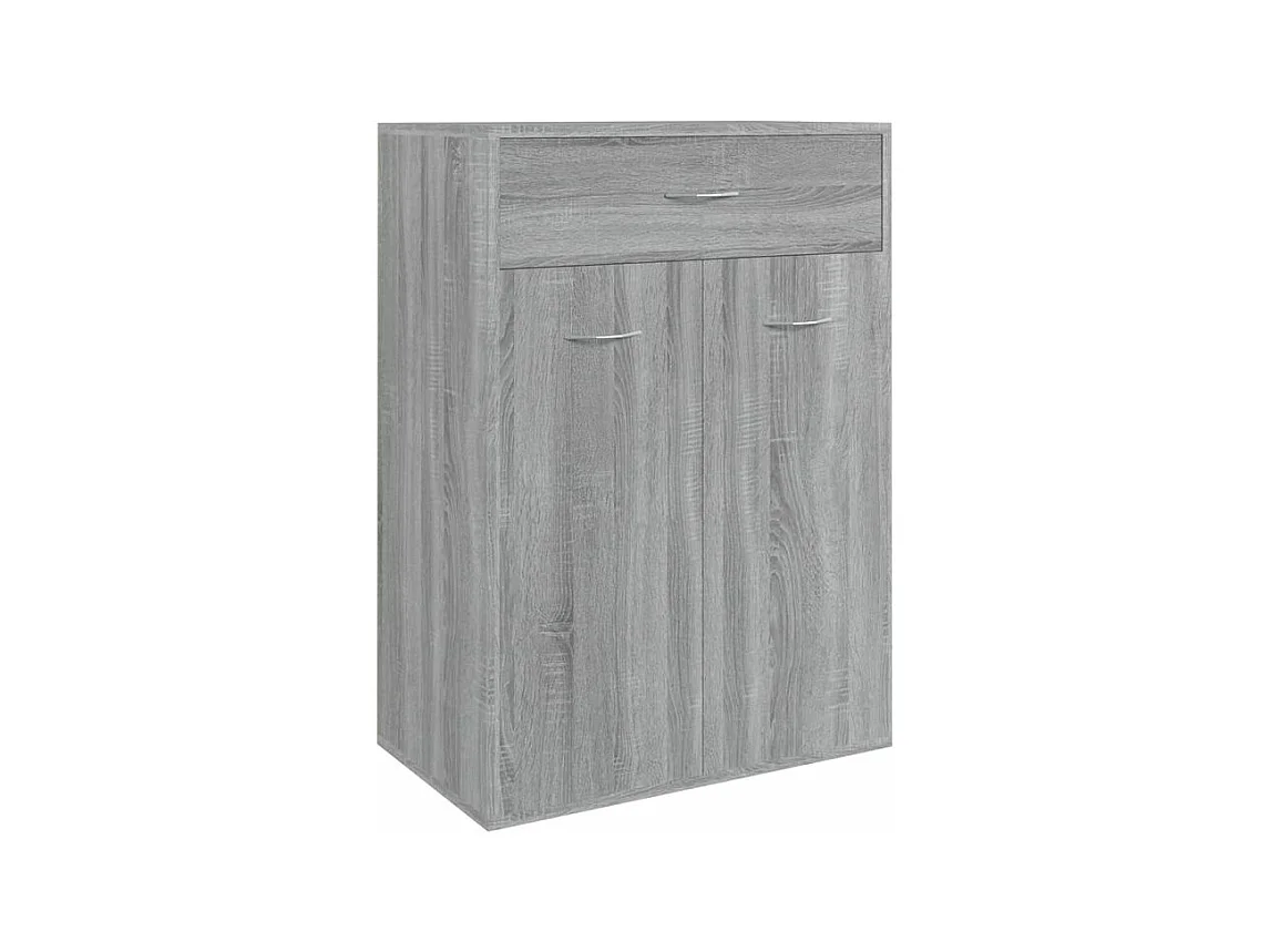 Armoire à chaussures Sonoma gris 60x35x84 Bois d'ingénierie