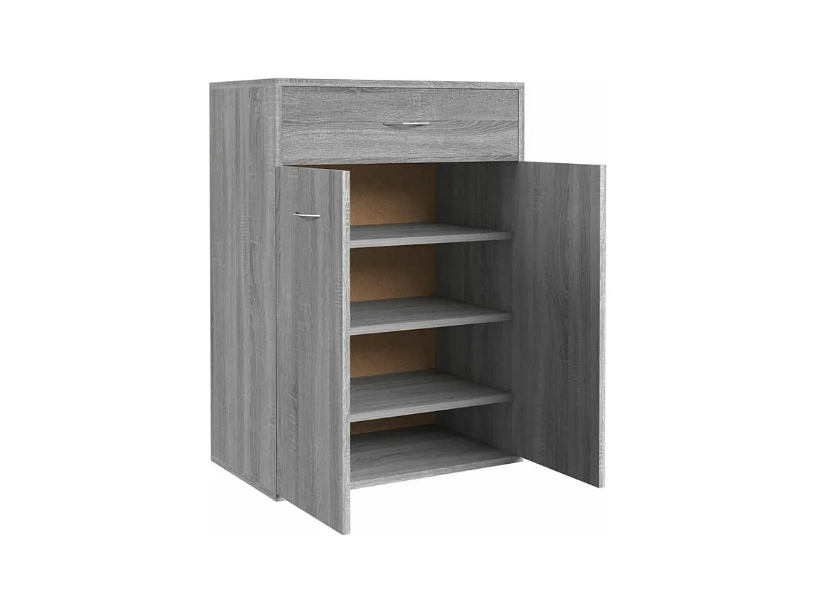 Armoire à chaussures Sonoma gris 60x35x84 Bois d'ingénierie
