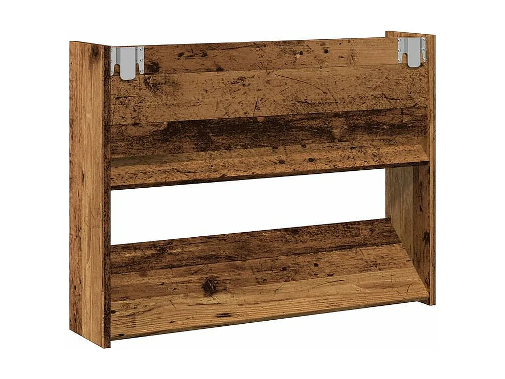 Armoire à chaussures murale en bois kalipé L 80 x H 60 - Option pratique-Couleur Marron fumé