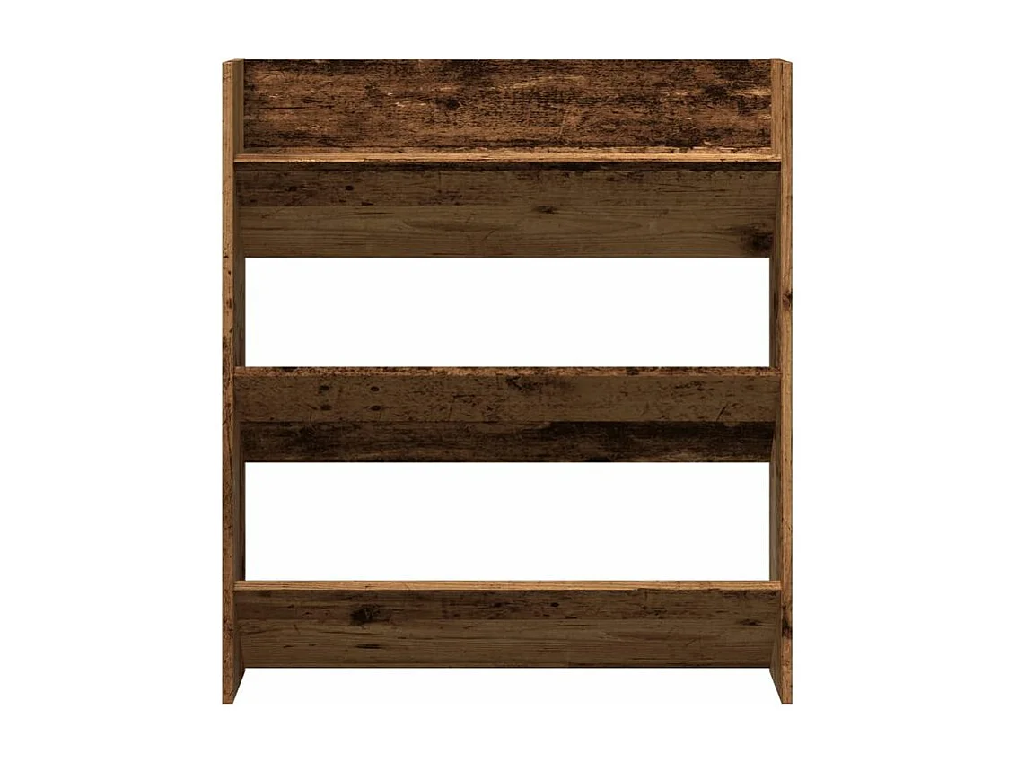 Armoire à chaussures murale vieux bois 80x18x90