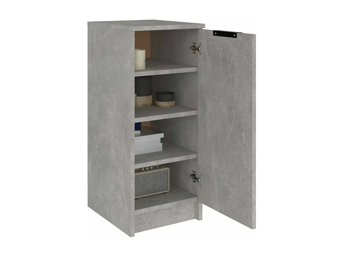 Armoire à chaussures Gris béton 30x35x70 Bois d'ingénierie