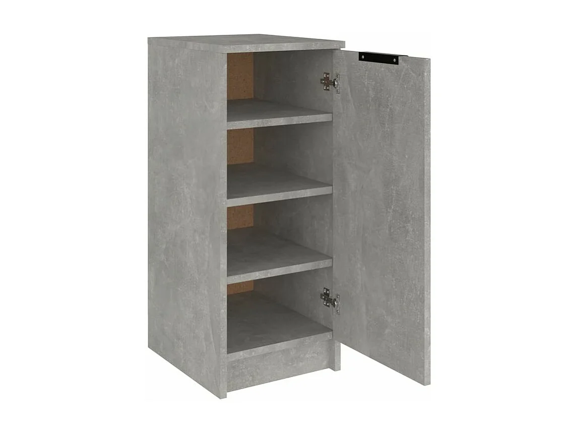 Armoire à chaussures Gris béton 30x35x70 Bois d'ingénierie