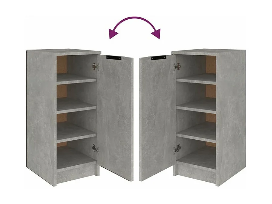 Armoire à chaussures Gris béton 30x35x70 Bois d'ingénierie