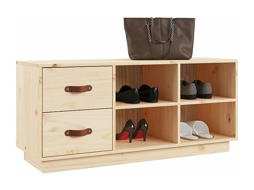 Banc à chaussures 100x34x45 Bois de pin massif