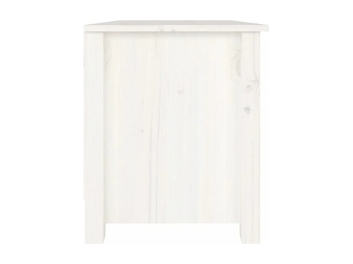 Banc à chaussures en bois massif Klouda – Élégant et fonctionnel-Couleur Blanc-Largeur 70 cm