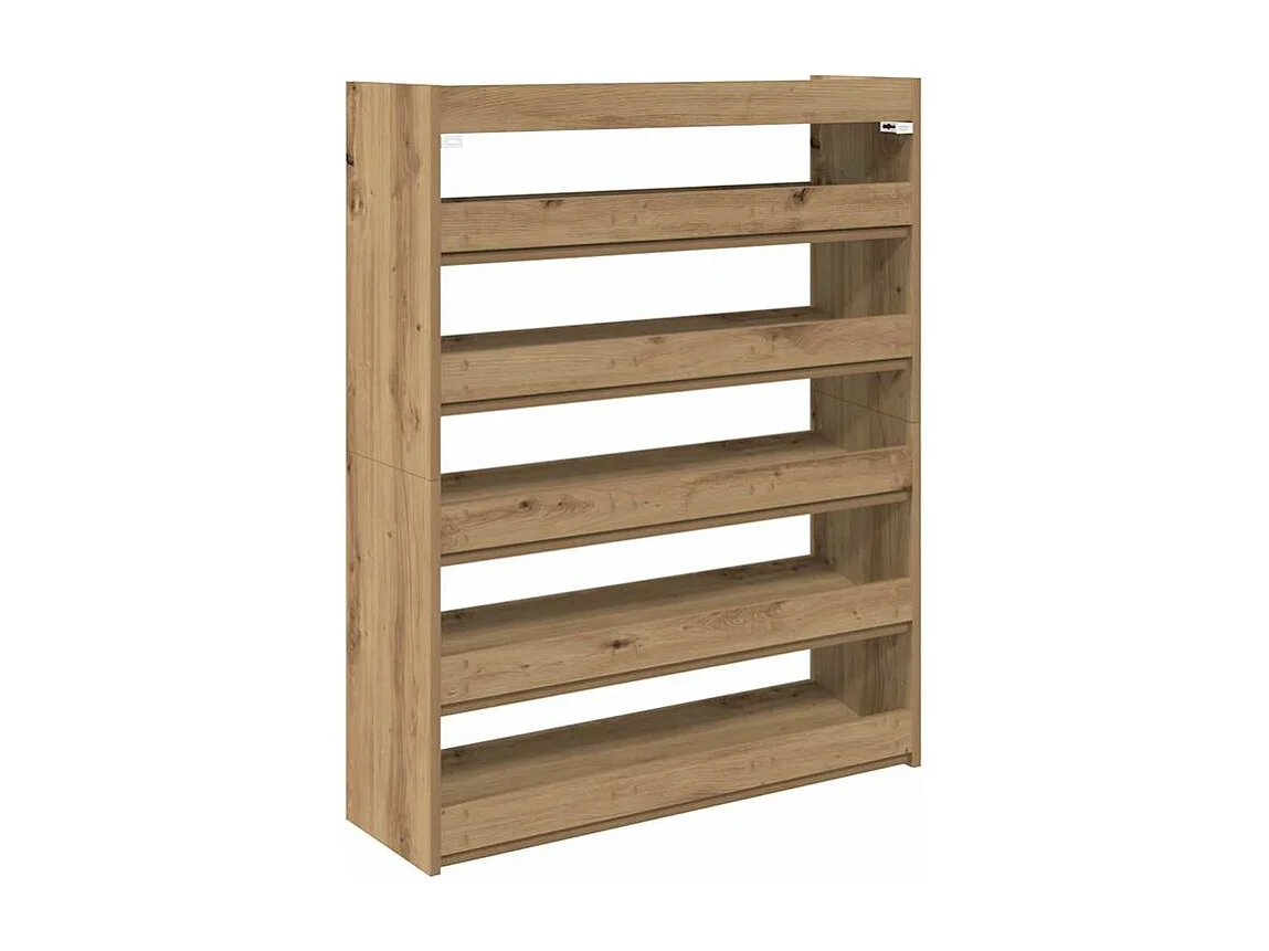 Étagère à chaussures chêne artisanal bois d'ingénierie