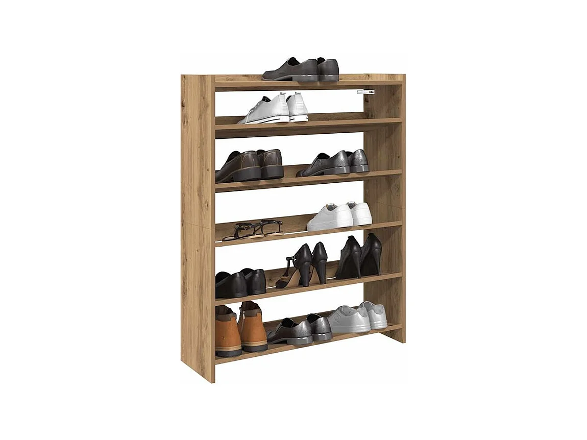 Étagère à chaussures chêne artisanal bois d'ingénierie