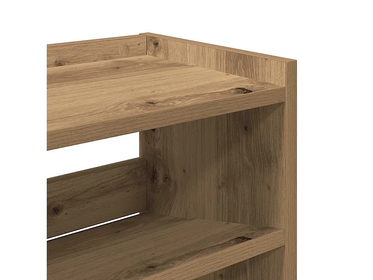 Étagère à chaussures chêne artisanal bois d'ingénierie