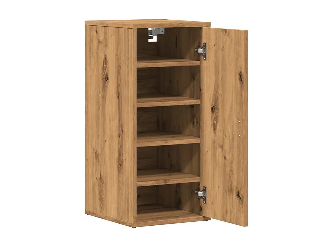 Armoire à chaussures chêne artisanal bois d'ingénierie