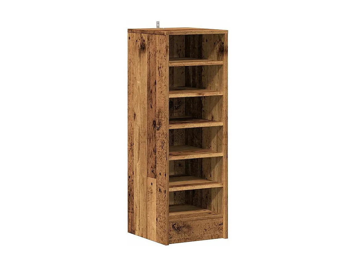 Armoire à chaussures vieux bois 32x35x92 bois d'ingénierie