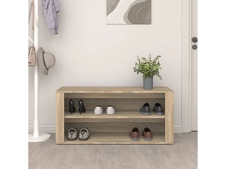 Étagère à chaussures Chêne sonoma 100x35x45 Bois d'ingénierie