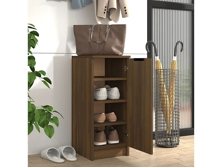 Meuble à chaussures Chêne marron 30x35x70 Bois d'ingénierie