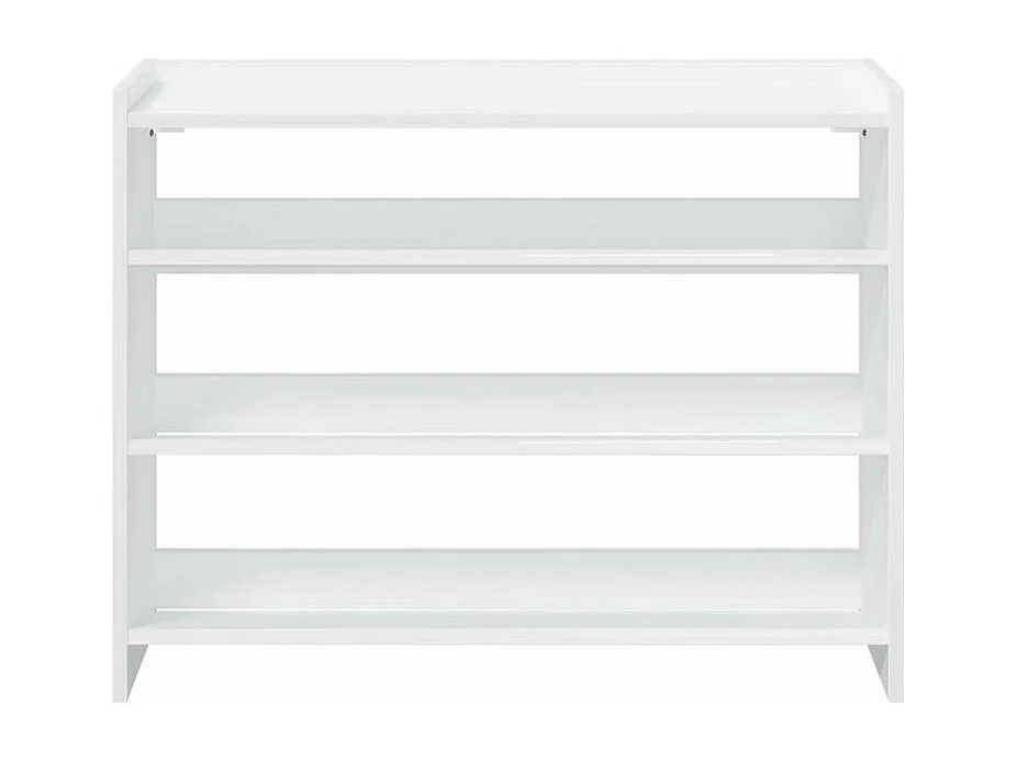 Étagère à chaussures en bois Manda L 80 x H 62cm - Rangement 3 niveaux-Couleur Blanc