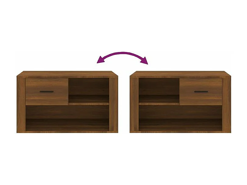 Armoire à chaussures Chêne marron 80x35x45 Bois d'ingénierie