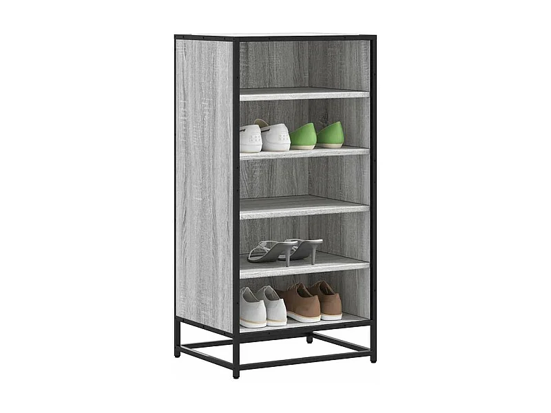 Étagère à chaussures sonoma gris 48x38x97,5 bois d'ingénierie