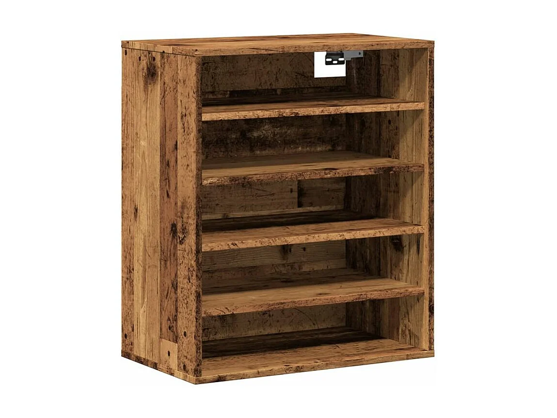 Armoire à chaussures vieux bois 60x35x70 bois d'ingénierie