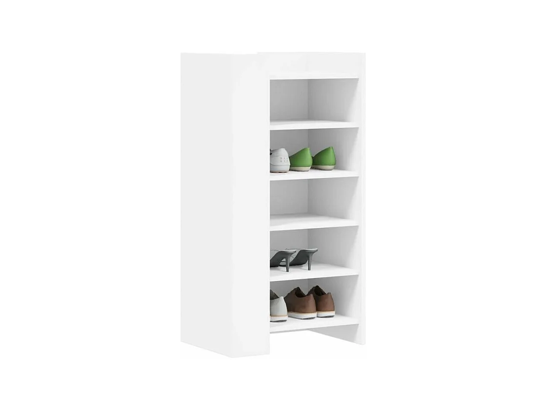 Armoire à chaussures blanc 52x37,5x100 bois d'ingénierie