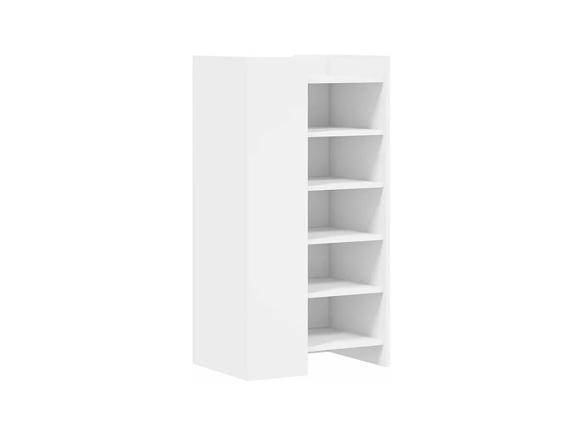 Armoire à chaussures blanc 52x37,5x100 bois d'ingénierie