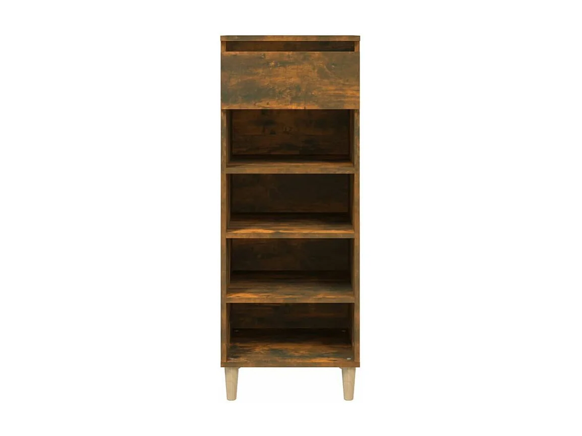 Armoire à chaussures Chêne fumé 40x36x105 Bois d'ingénierie