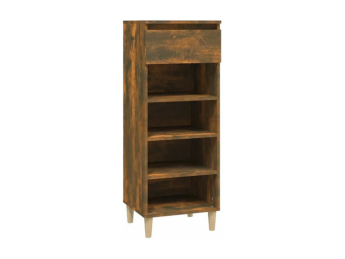 Armoire à chaussures Chêne fumé 40x36x105 Bois d'ingénierie
