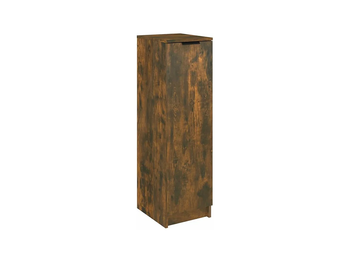 Meuble à chaussures Chêne fumé 30x35x100 Bois d'ingénierie