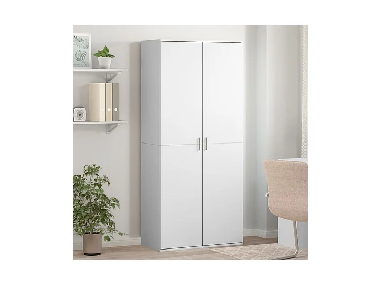 Armoire à chaussures Blanc 80x39x178 Bois d'ingénierie