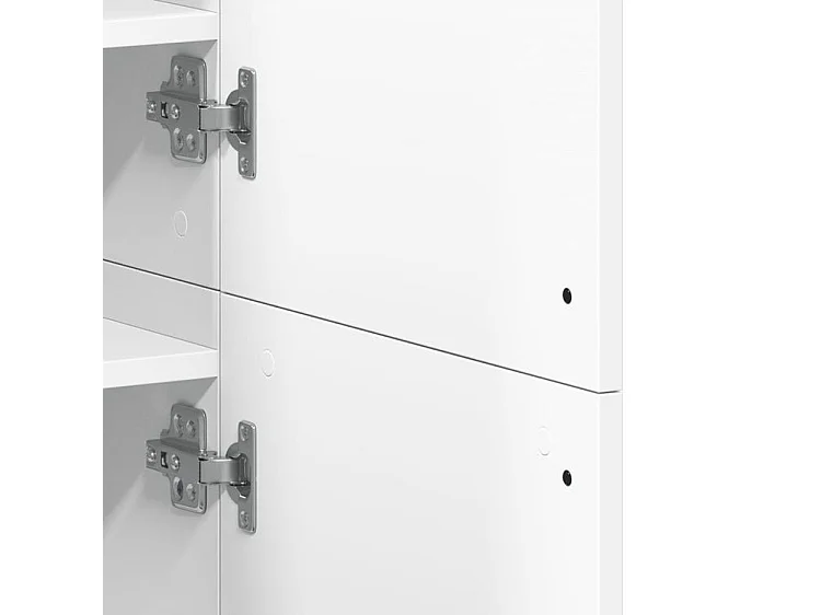 Armoire à chaussures Blanc 80x39x178 Bois d'ingénierie