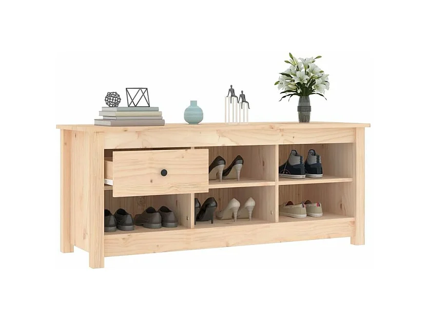 Armoire à chaussures 110x38x45,5 Bois de pin massif