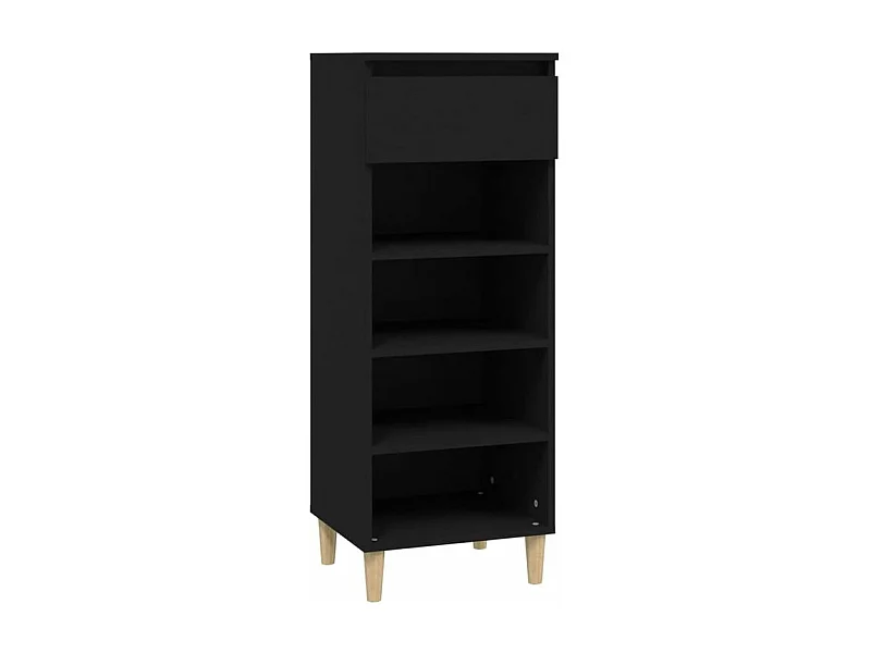 Armoire à chaussures Noir 40x36x105 Bois d'ingénierie