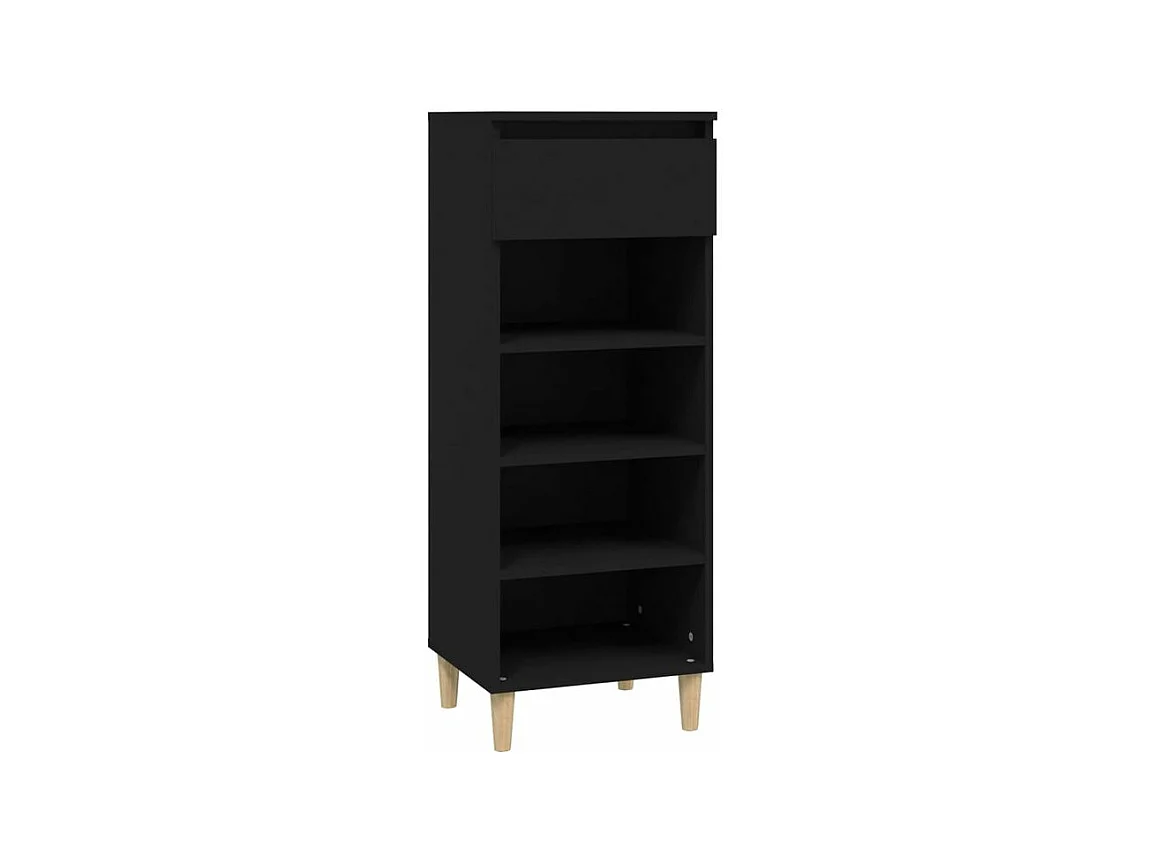 Armoire à chaussures Noir 40x36x105 Bois d'ingénierie