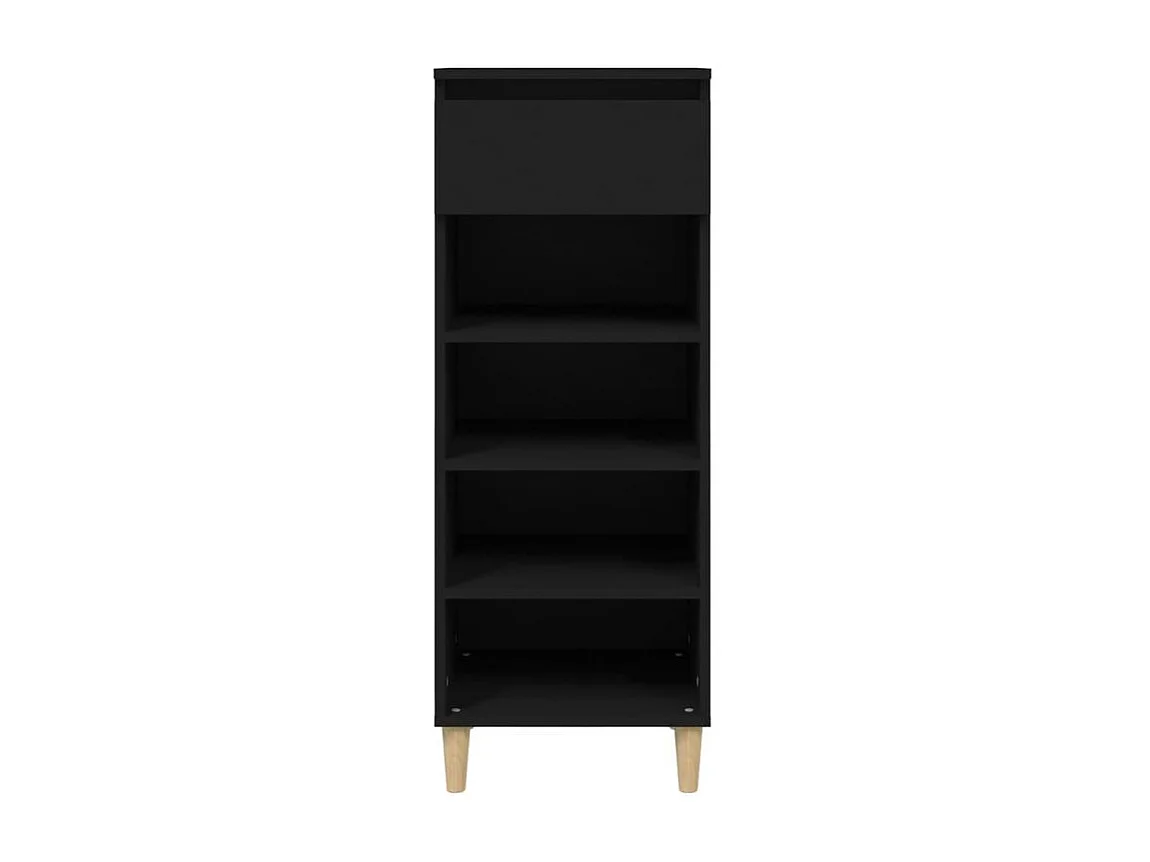 Armoire à chaussures Noir 40x36x105 Bois d'ingénierie