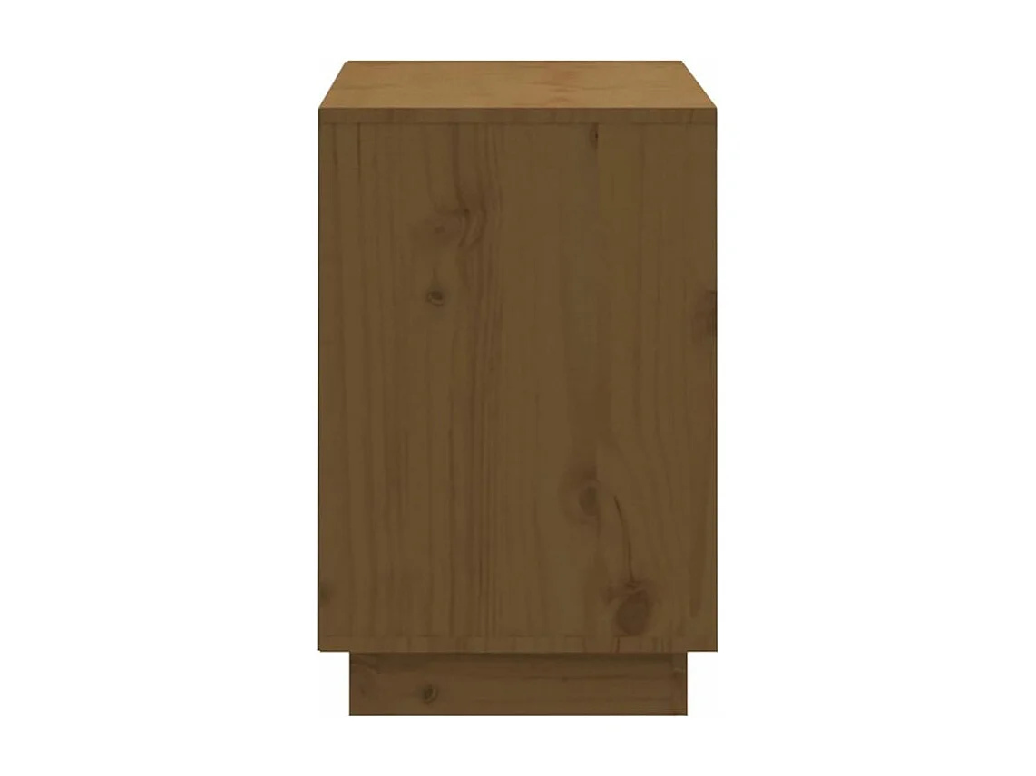 Armoire à chaussures Marron miel 110x34x52 Bois de pin massif