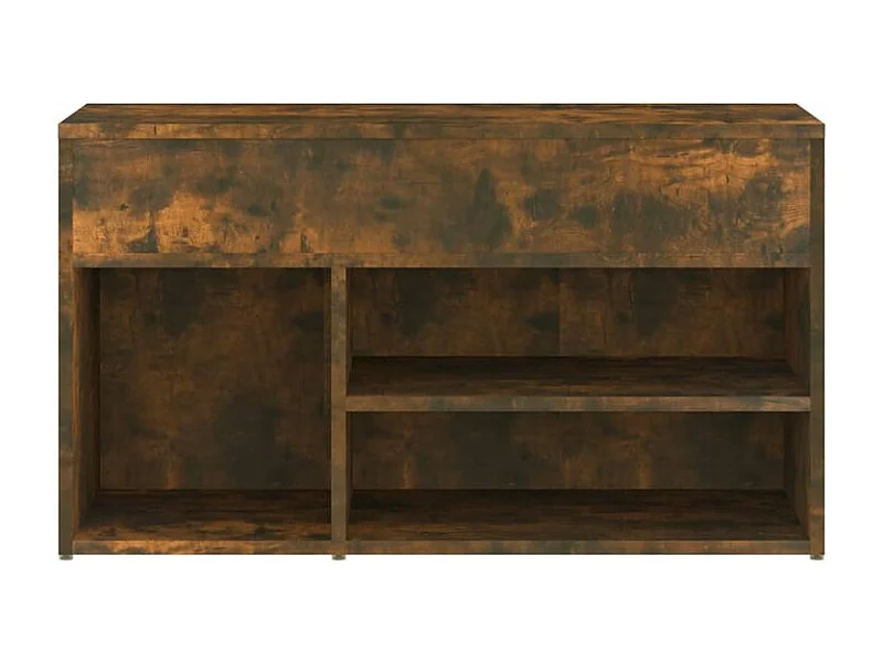 Banc à chaussures avec coffre de rangement Lula L80xH45xP30 – Chic et pratique-Couleur Marron fumé