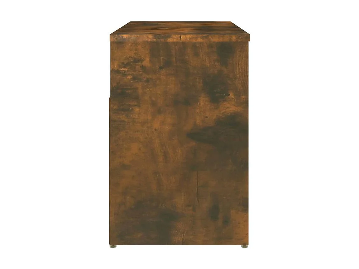 Banc à chaussures avec coffre de rangement Lula L80xH45xP30 – Chic et pratique-Couleur Marron fumé