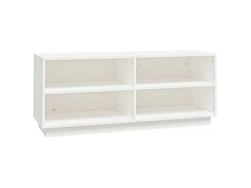 Armoire à chaussures Blanc 110x34x45 Bois de pin massif